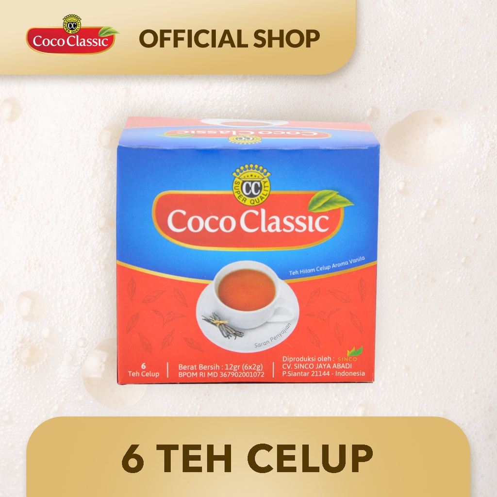 

Teh Coco Classic Celup Aroma Vanila isi 5 teabag