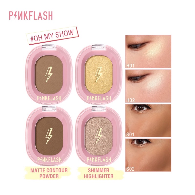 Jual PINKFLASH Highlighter Contour Shimmer Soft Smooth Naturally ...