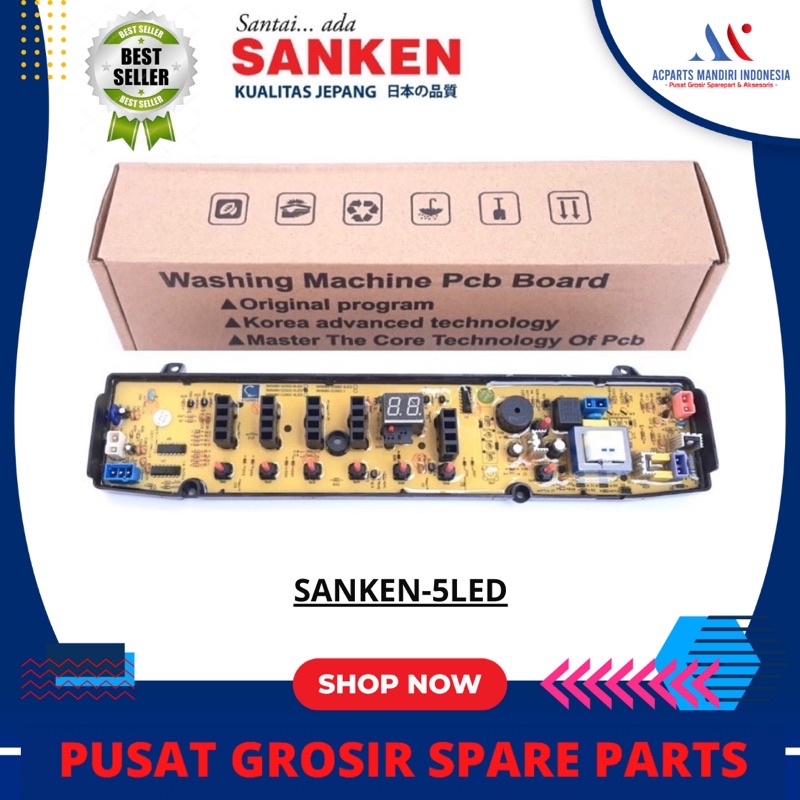 modul  mesin cuci sanken QW-S120 magic wash series ( S202-5LED )