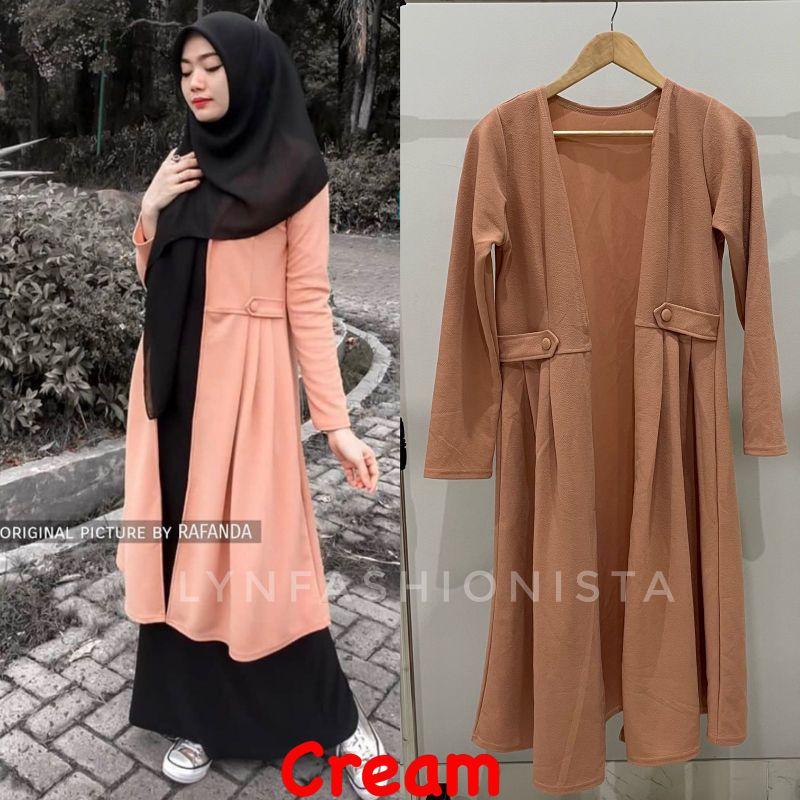 (BB MAX 65 KG)LONG CARDI MUSLIM/OUTERWEAR MUSLIMAH/CARDIGAN WANITA BASIC/LONG OUTER MURAH/MARSHA