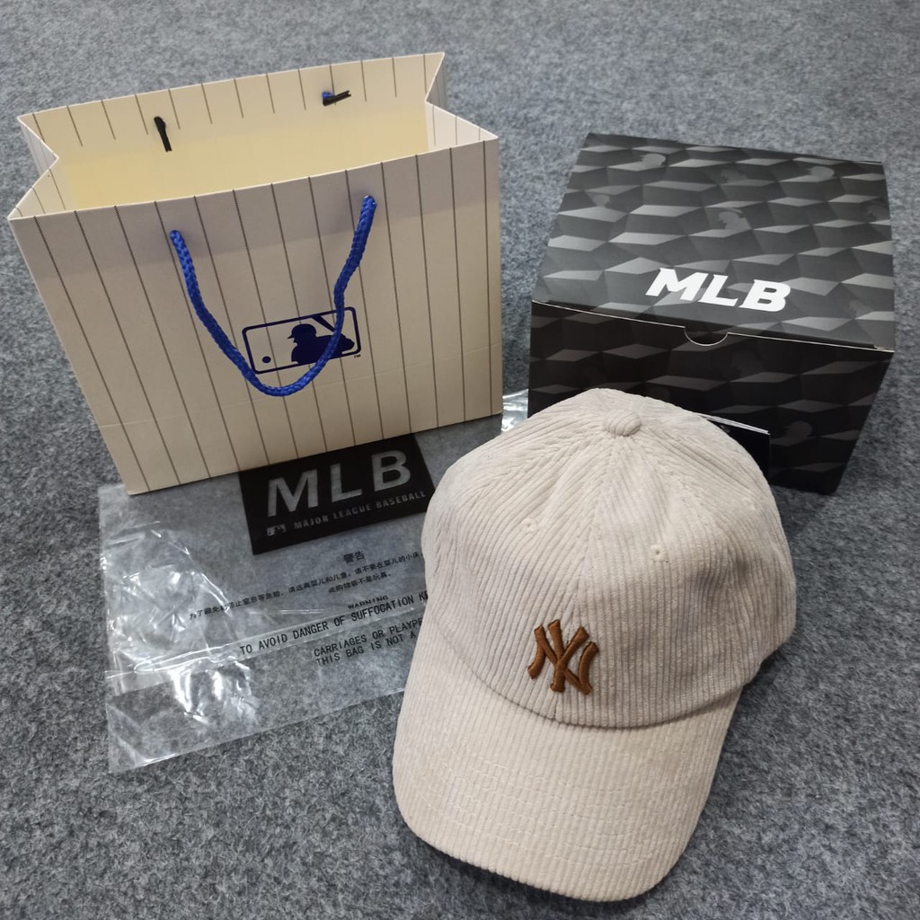 Topi MLB ORIGINAL Import - NY Conduray Cream Logo S Brown