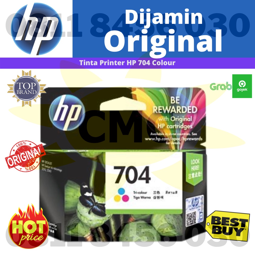 TINTA HP PRINTER 704 Colour 704 Color 704 Warna