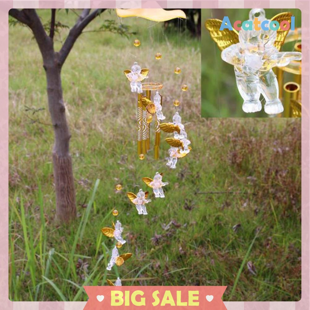 Angel Cupid Creative Bell Wind Chimes Home Yard Garden Hanging Decor