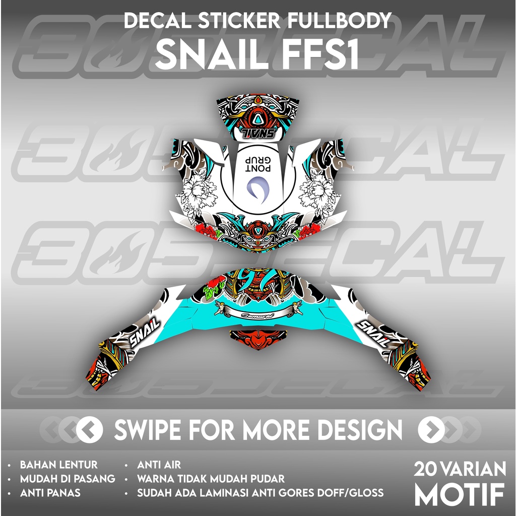 Sticker Decal Helm SNAIL FFS1 Motif Samurai