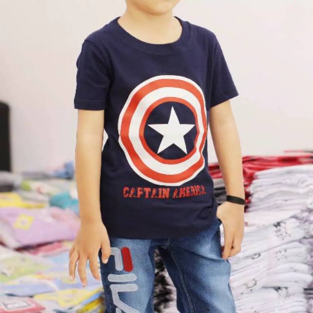 kaos superhero SUPERHERO Captain AmericaBaju Anak