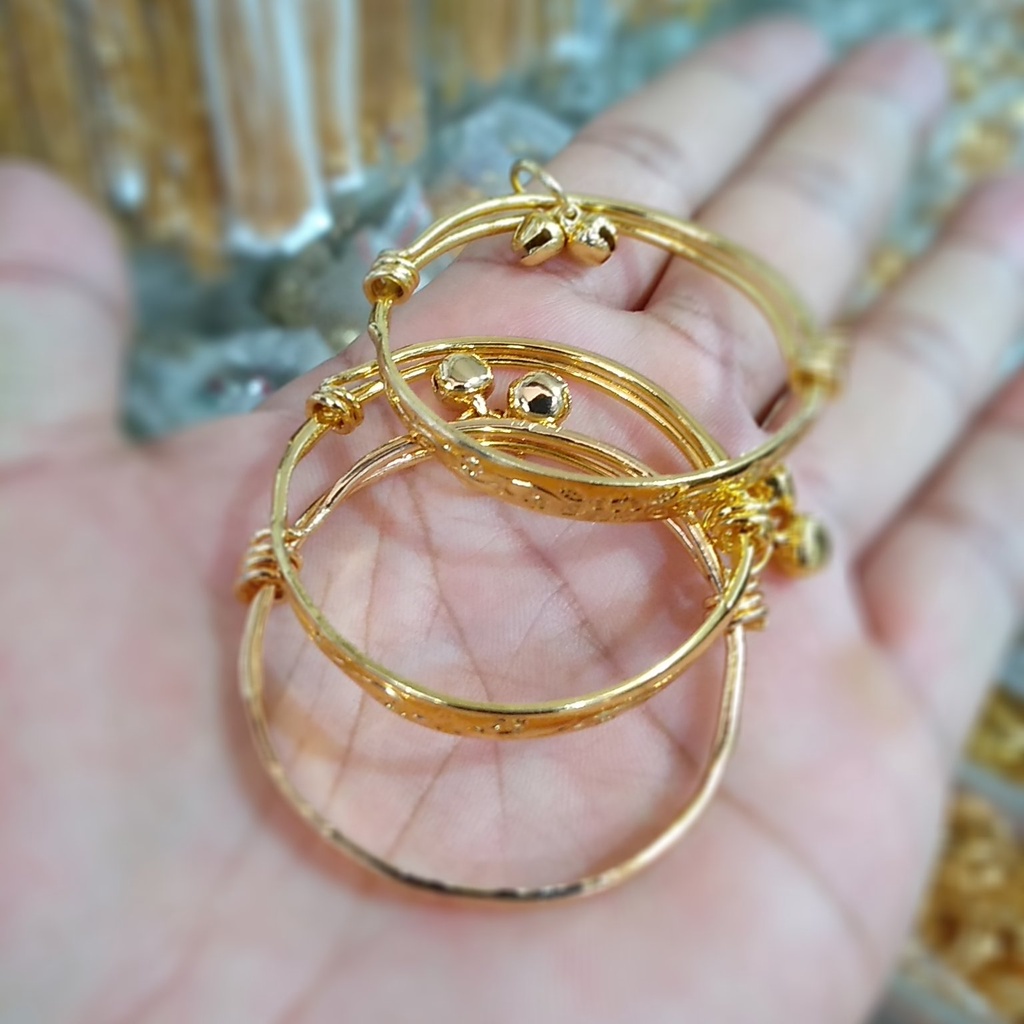 AV355 Grosir Gelang Bangle Anak Gelang Fleksibel Kerincing