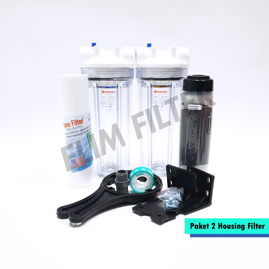 Jual Filter Air Sumur ECO 2 Housing Nanotec Clear 10 inch Sedimen