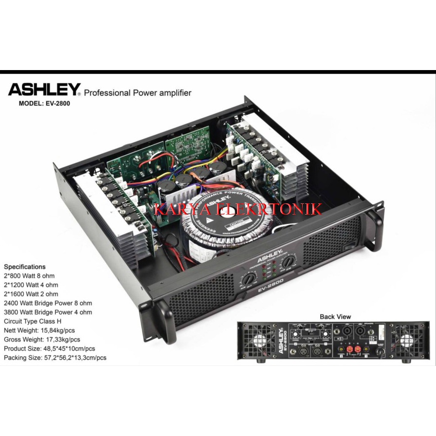 AMPLI POWER ASHLEY EV2800 ORIGINAL POWER ASHLEY EV2800 ASHLEY EV 2800 KELAS H