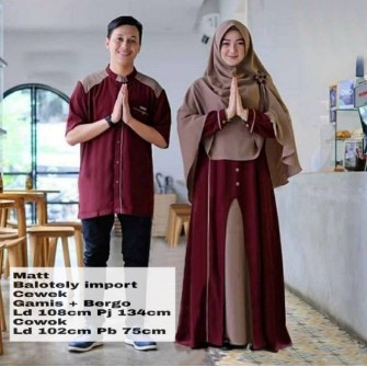 Gamis Couple kasih Pasangan Remaja Modis Kekinian Modern Terbaru 2021 Couple lebaran Suami Istri