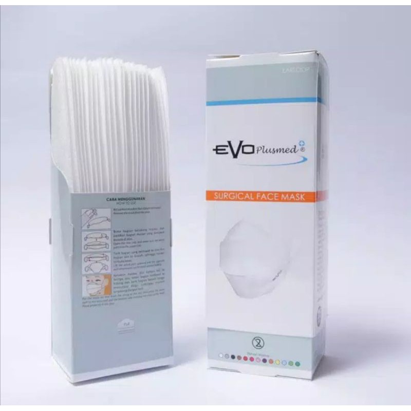 Masker evo plusmed 3 ply earloop surgical face mask