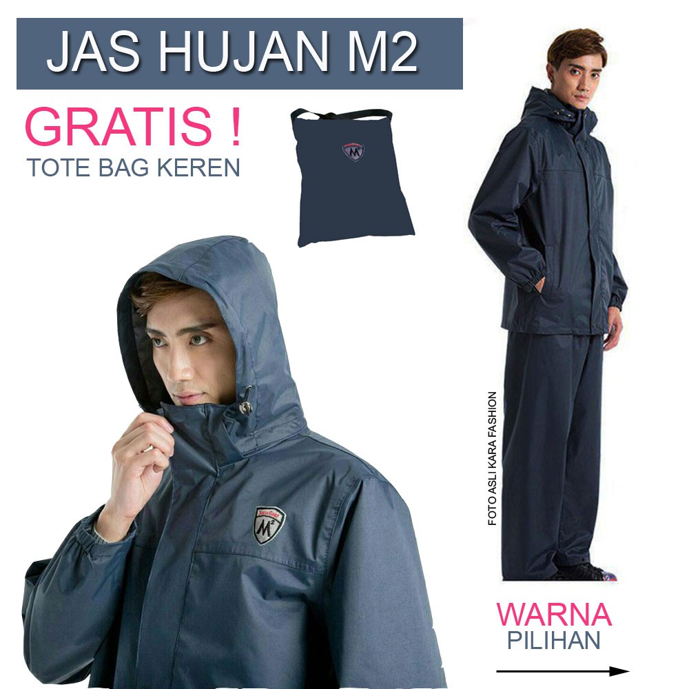 Jas Hujan M2 Kualitas Premium O   riginal Waterproof Raincoat