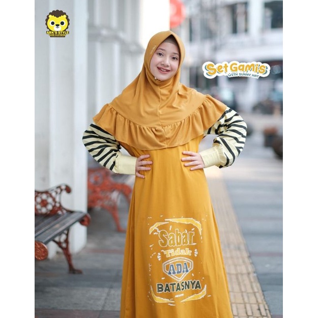 SET GAMIS WITH SUNNY HAT By Ark style