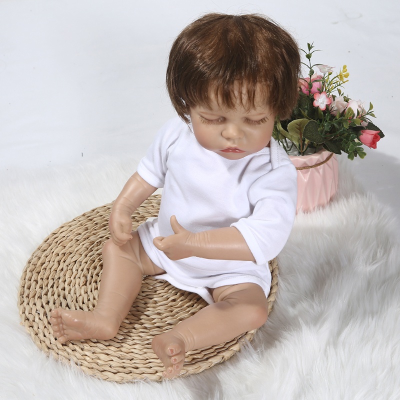 Mary 18Inch Dollhouse Caucasian for Doll Reborn Baby Girl Untuk Boneka Edukasi Boneka