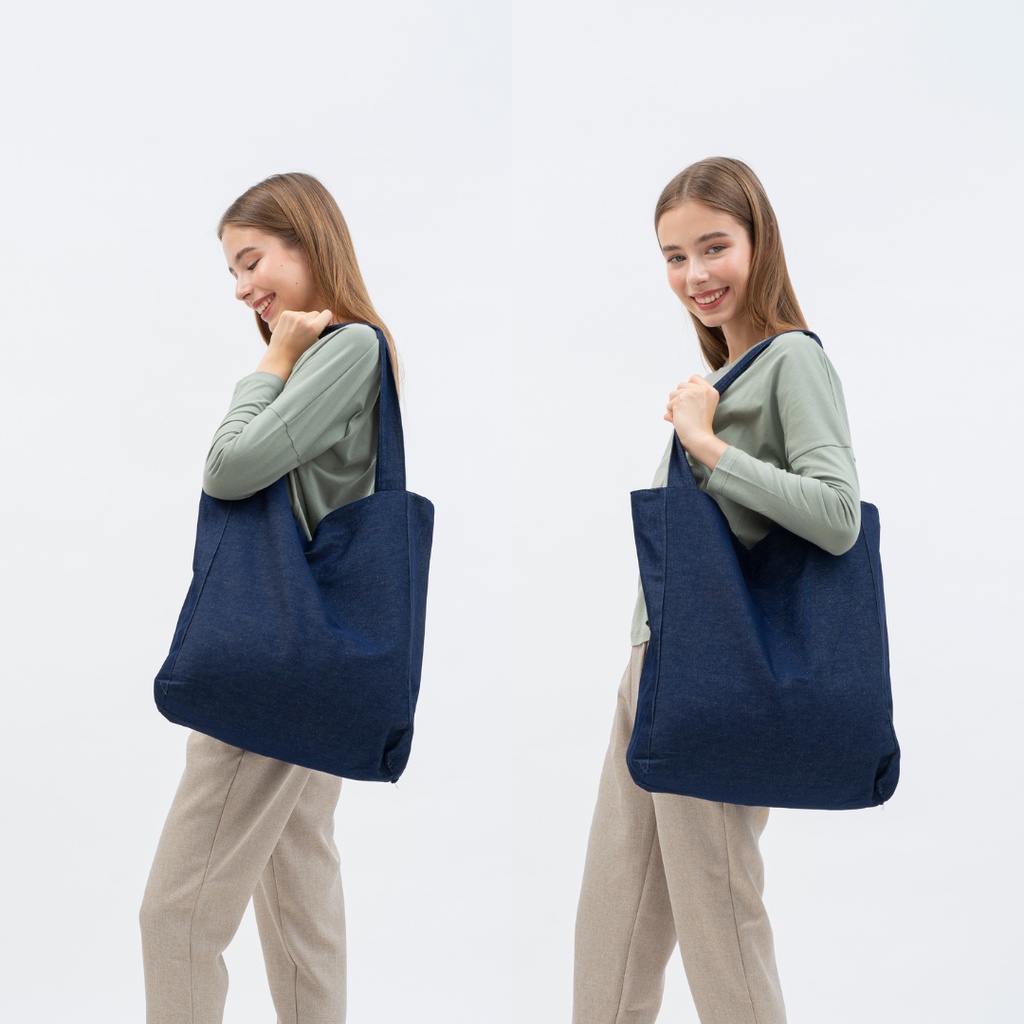 Pakai resleting NUDIE tas tote fashion wanita TOTEBAG OVERSIZE JUMBO BESAR Bahan Drill Premium  || kiiyoomii || nudie bag