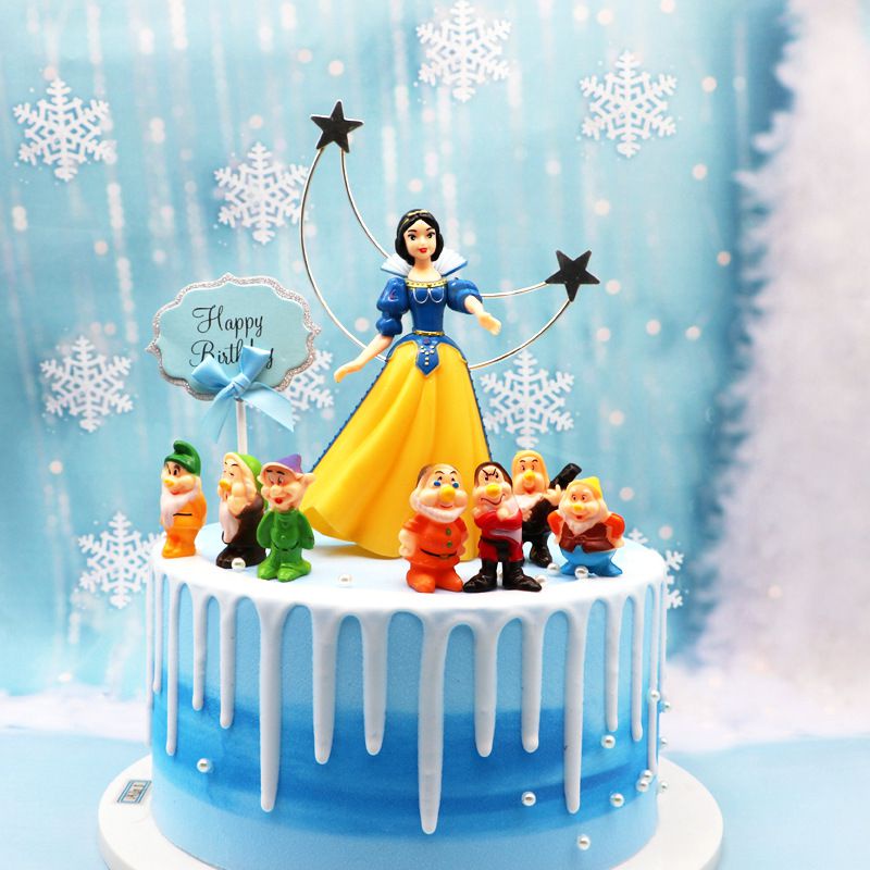 Snow White and the Seven Dwarfs Figures 8pcs/Set Miniatures Kids Fans Gift Toys