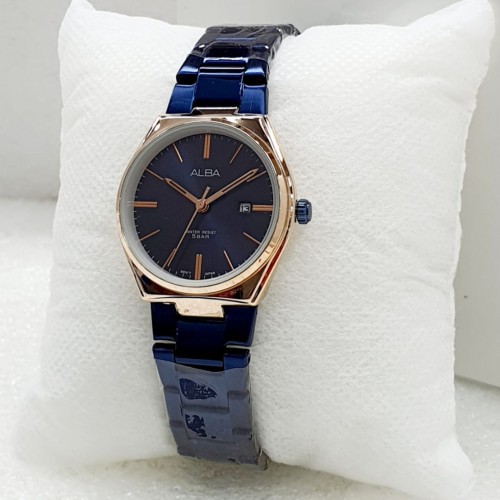 Jam Tangan ALBA Wanita Cewek Remaja Dewasa Anti Air Rantai Kecil Tanggal Aktif Analog Terbaru L0405