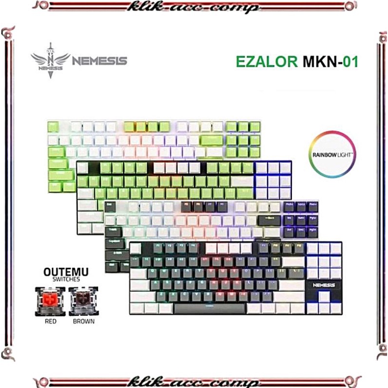 0keyboard Gaming nyk mechanical mkn- 01 Ezalor nemesis original