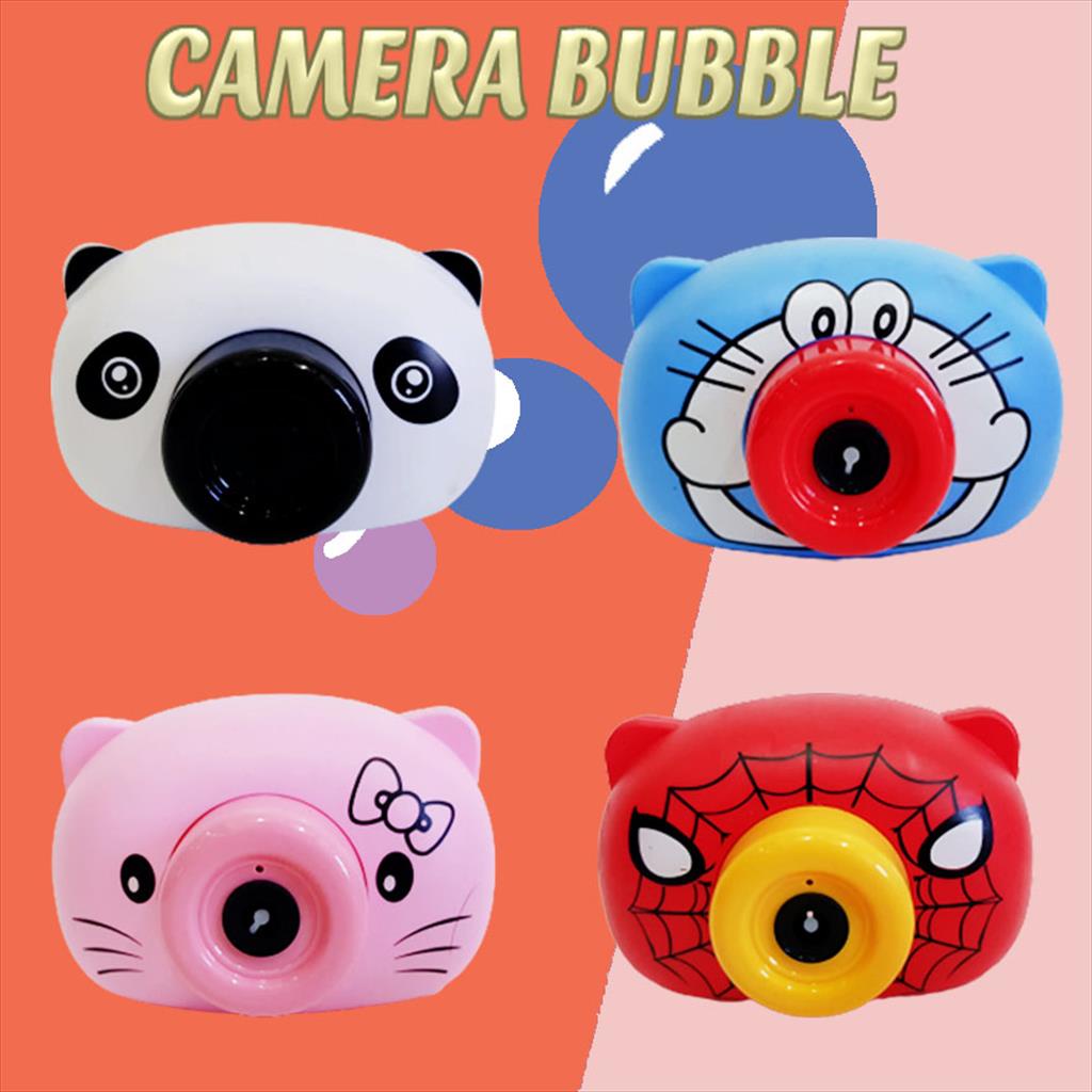 (BISA COD + FREE ONGKIR) Mainan Bubble Kamera | Gelembung Bubble Sabun Camera Lampu &amp; Musik / Mainan edukasi anak