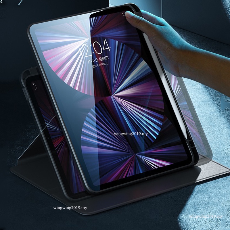 Case Hybrid Transparan Ultra Slim Holder Pensil Untuk iPad 10.2 &quot;9th / 8th / 7th Generation 2021 / 2020 / 2019