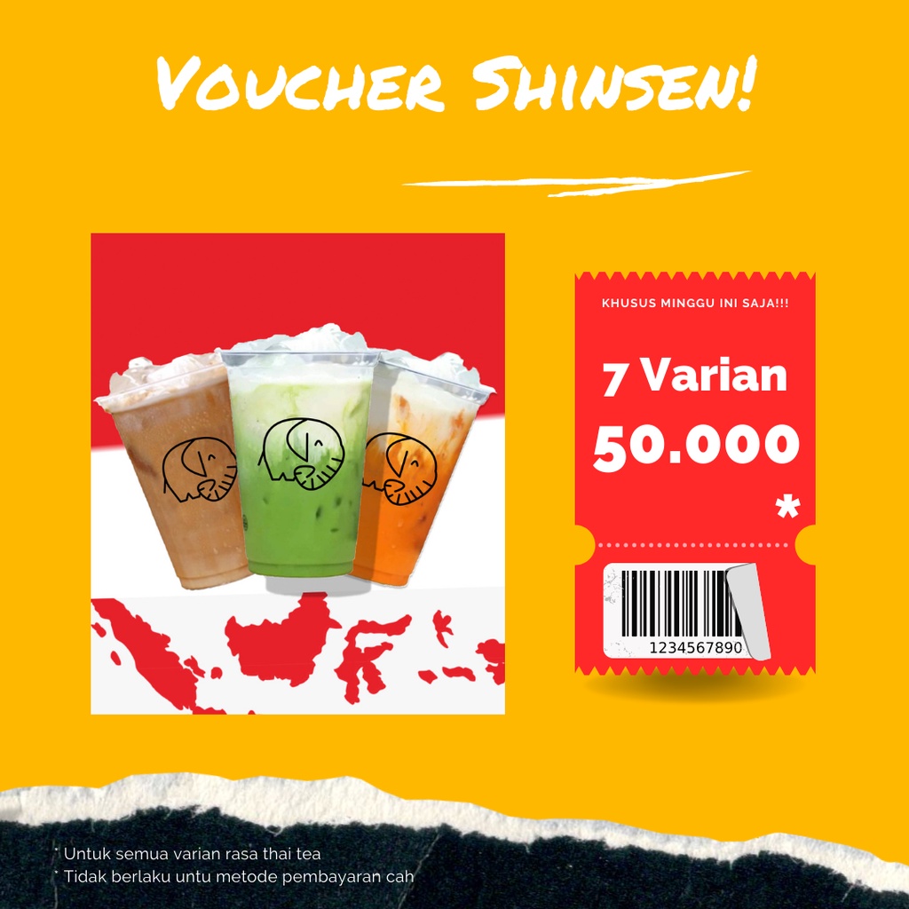 

Voucher 50.000 Shinsen Thai Tea Termurah Legal 100%