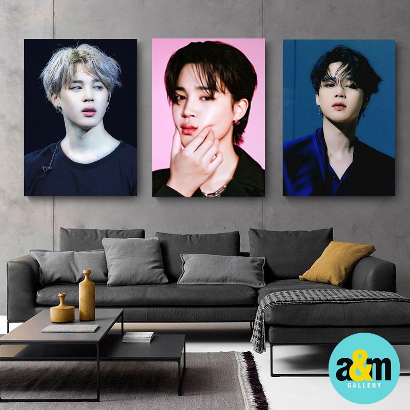 Poster Kayu JIMIN BTS BANGTAN BOY Hiasan Dinding Kamar K-POP I Pajangan Dinding Kamar K-POP Wall Decor Kamar - A&amp;M