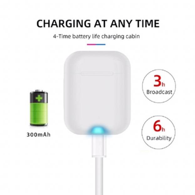 lilac ungu Headset Bluetooth Wireless i12 macaron i12 tws {KD.19Au22ᴵ}