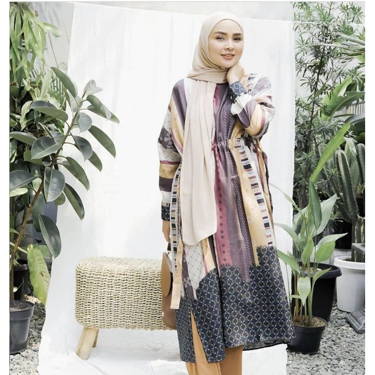 Purple Printed Achala Tunic Ria Miranda x Cottoink ❣New