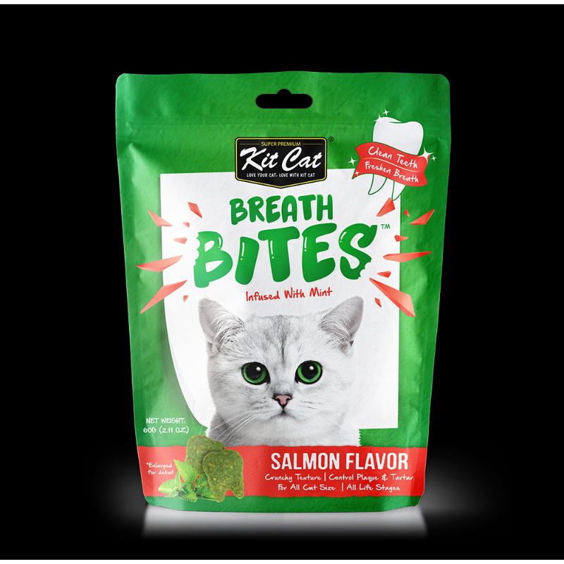 KIT CAT BREATH BITES SNACK KUCING 60g SALMON FLAVOR
