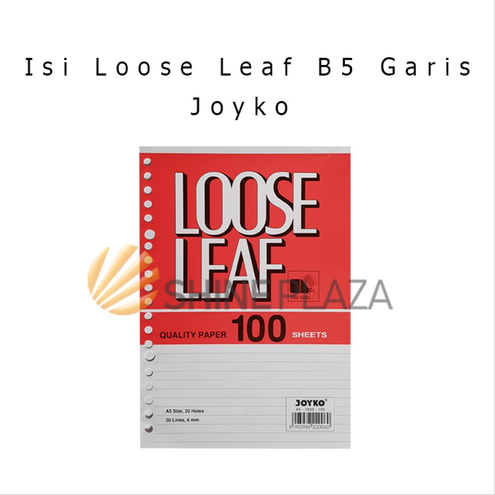 

Order Langsung Isi Loose Leaf - Binder Garis B5 Joyko Murah