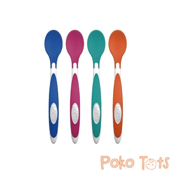 Dr. Brown's TempCheck Spoons 4pcs Sendok Makan Bayi Dilengkapi Pengatur Suhu Makanan Dr Browns WHS