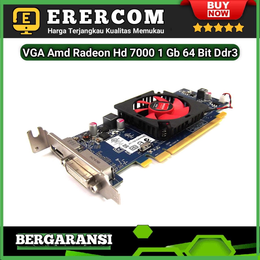 Vga Card Pc Amd Radeon HD 7000 1 Gb 64 bit ddr3 Original Murah