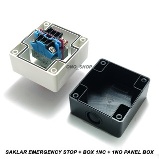 Jual Saklar Emergency Stop + Box 1NC + 1NO Panel Box Indonesia|Shopee ...