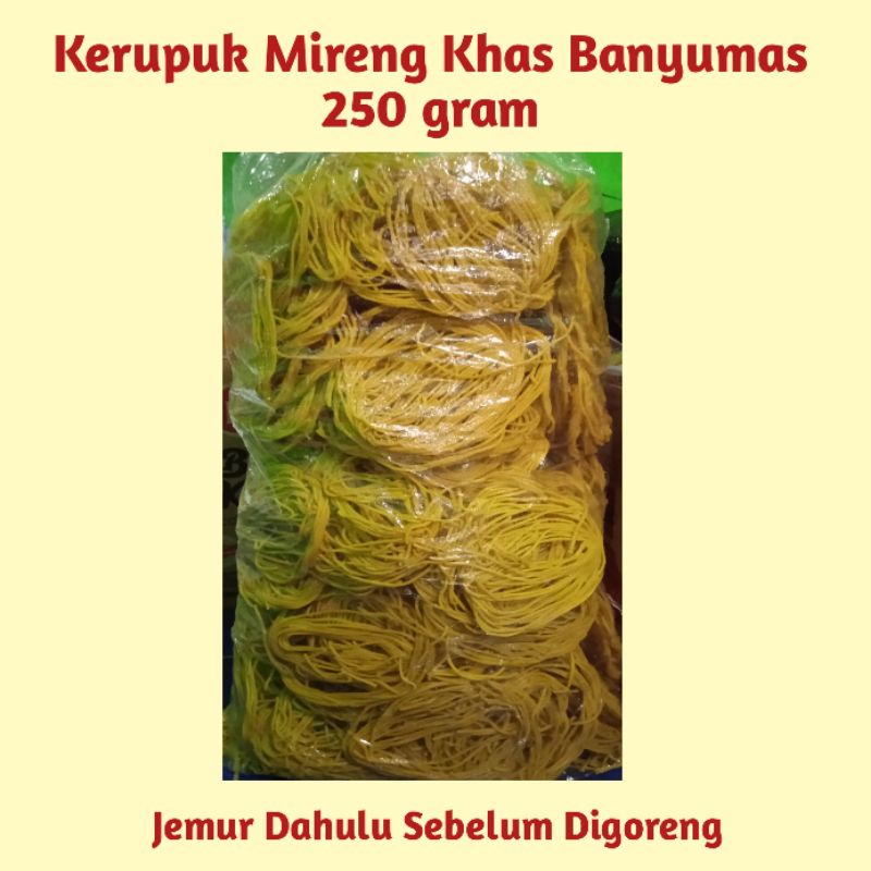 

250 g - Mireng Kerupuk Kuning - JUMBO - Oleh Oleh Khas Slawi Tegal -