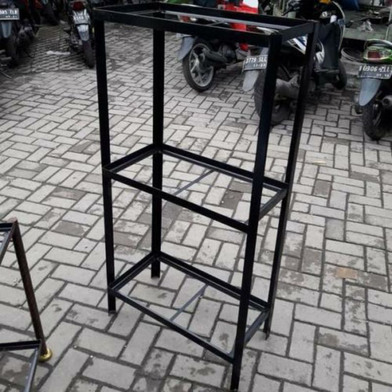 Rak besi siku aquarium 3 susun 60x30