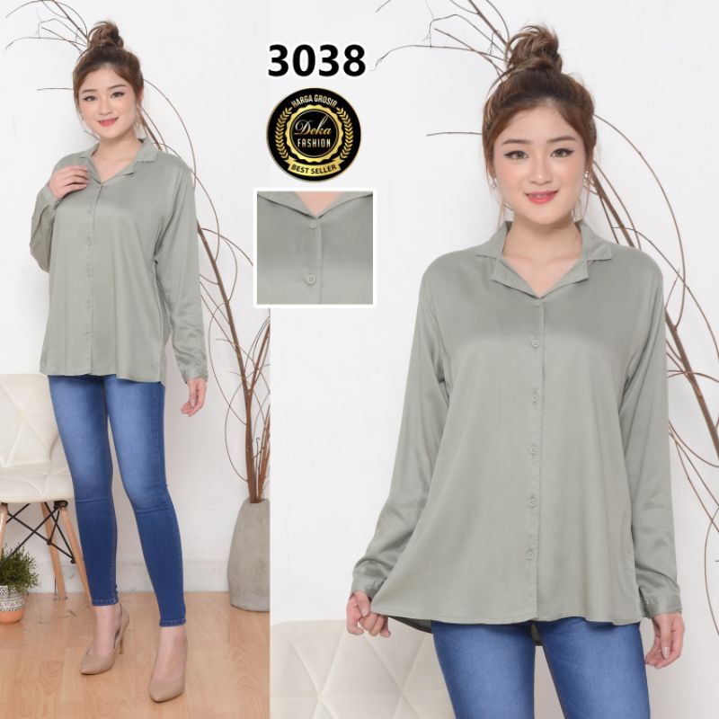 KEMEJA WANITA KATUN TWILL 30s - 3038