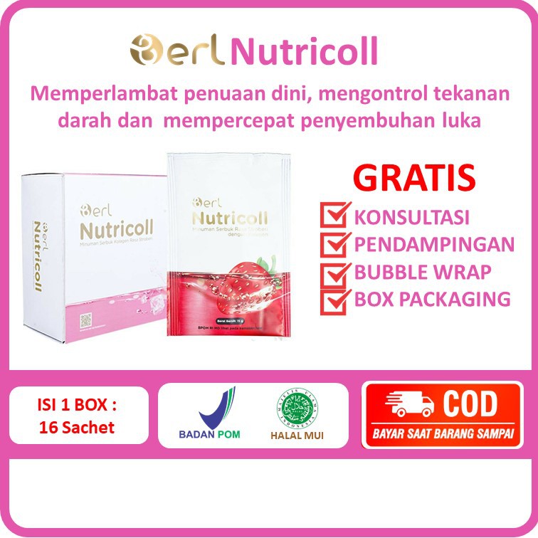 B Erl Berl Nutricoll Nutricol Minuman Suplemen Vitamin Kulit Collagen Colagen Kolagen Kecantikan