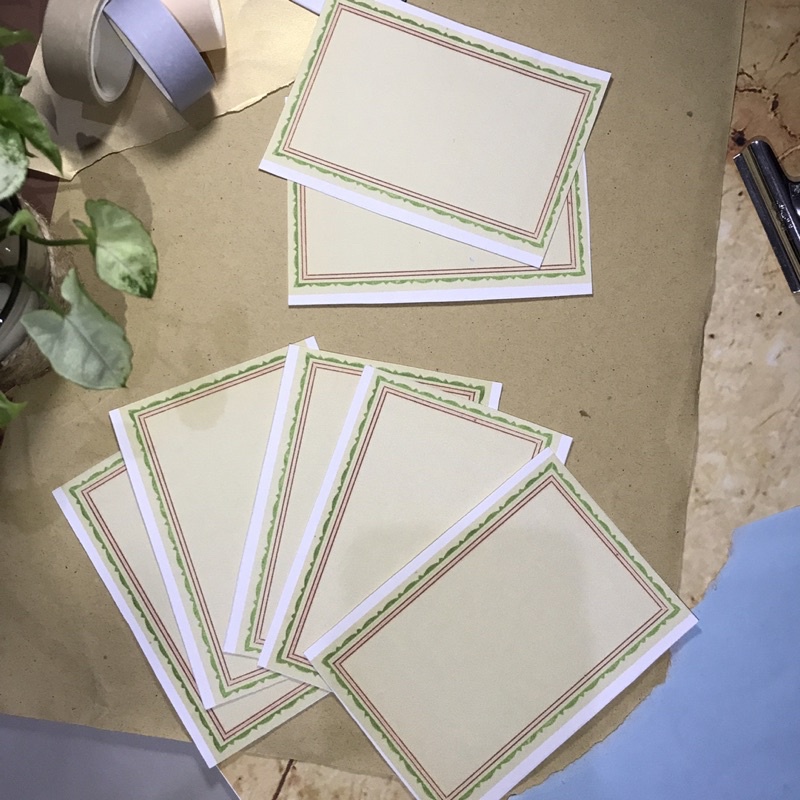 

[GSB OFFICIAL] 10 PCS Vintage Border Paper untuk Journal dan Scrabook (v)