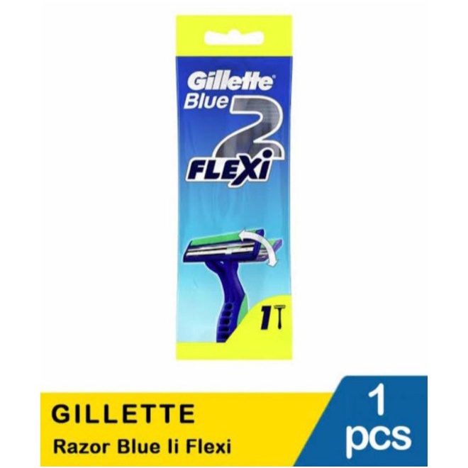 GILLETE BLUE 2 FLEXI KEPALA GOYANG ORIGINAL (HARGA 1 RENTENG ISI 6PCS)