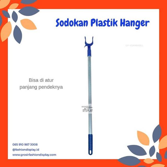 Tongkat Baju Galah Baju Sodokan Baju Hanger Baju Warna Display Hanger  - BH