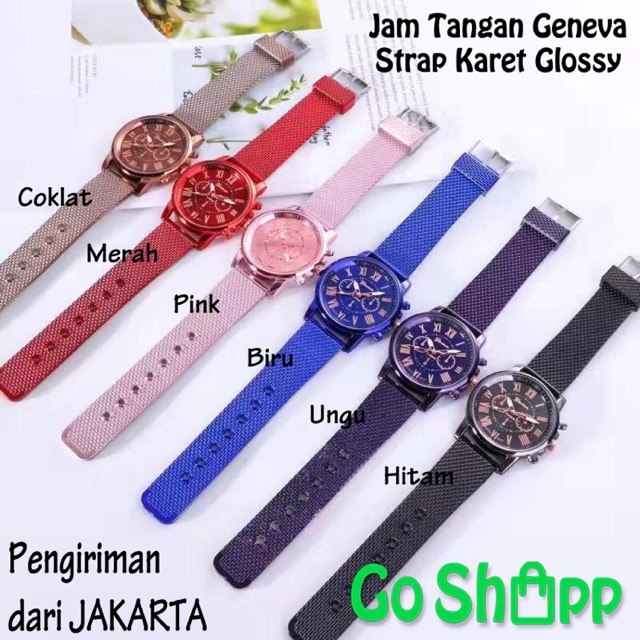 Jam Tangan Geneva Terbaru Strap Glossy - Jam Tangan Wanita - Jam Tangan Geneva [JM02]