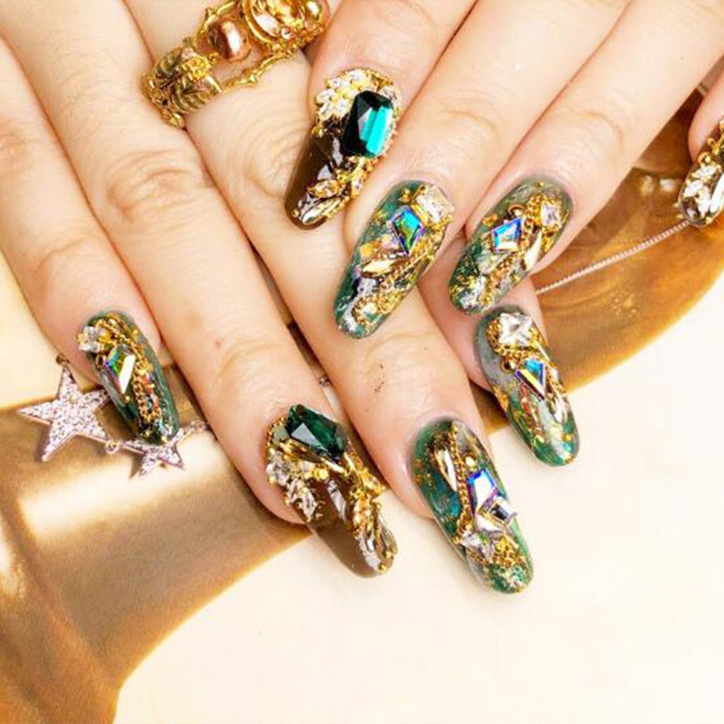 Siy Serpihan Foil Glitter 3d Untuk Dekorasi Nail Art Diy