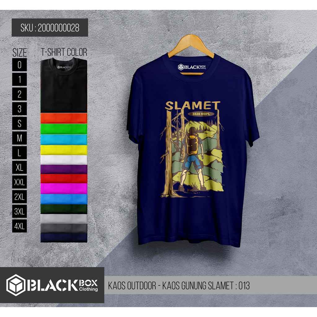 Kaos Outdoor Gunung Slamet - Kaos Gunung Slamet Motif Hiking Premium Quality