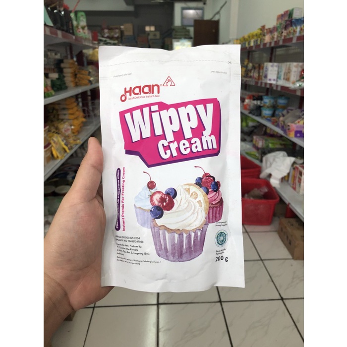 

Ht6362D Wippy Cream 200 Gram Pouch Frosting Cream Instant Premix Krim Haan Ht5