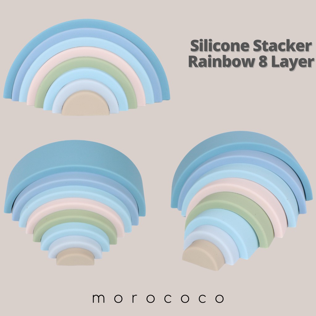 SILICONE STACKER RAINBOW 8 LAYERS