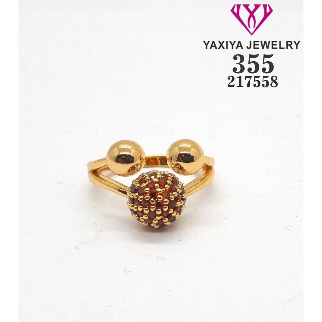 

Cincin Permata Merah Lapis Emas Perhiasan Imitasi Yaxiya Jewelry 355