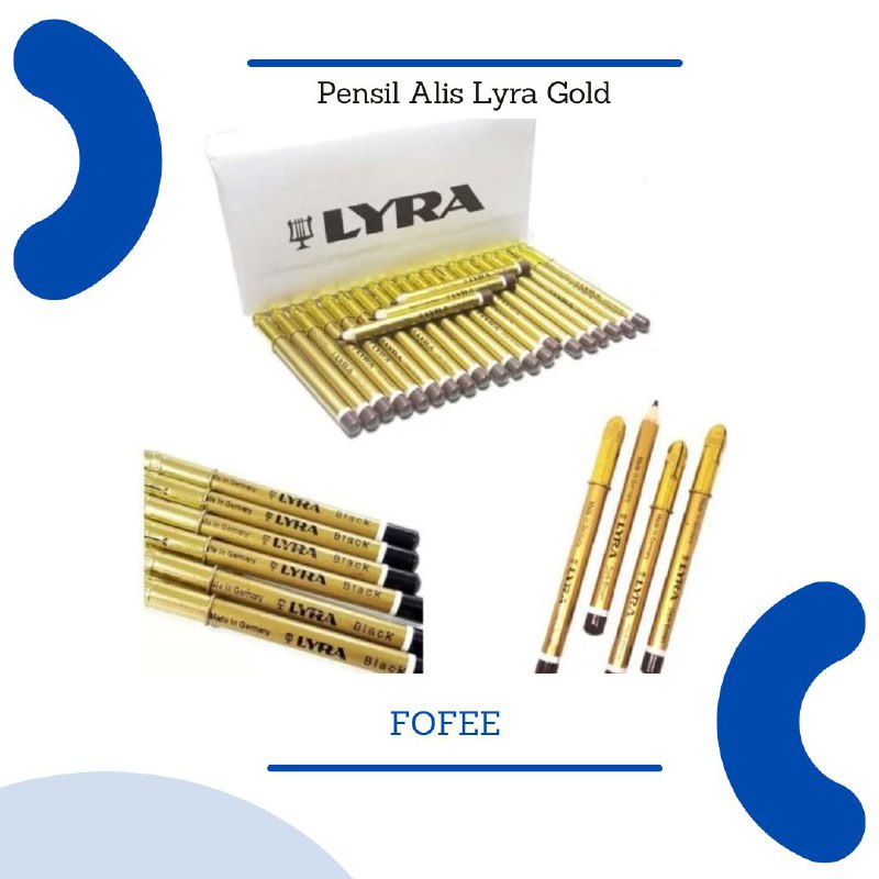 [LOCAL] - Pensil Alis LYRA GOLD Varian Coklat dan Hitam Kode PA4