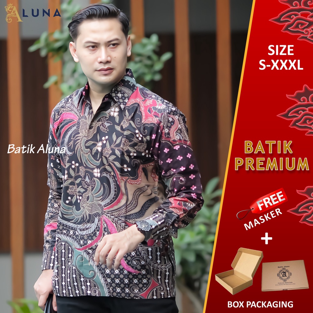 Baju Kemeja Batik Pria Cowok Lengan Panjang Regular Atasan Batik Premium Pria Cowo Prabuseno Kondangan Couple Pasangan Batik Pekalongan Anak Laki Laki Kekinian Original Modern Seragam Kantor Jumbo PCW 002