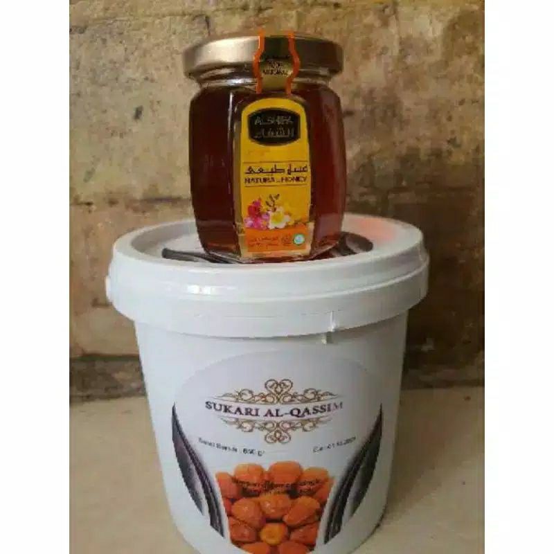 

Promo paket kurma sukari 850gram + madu alshifa 125gram
