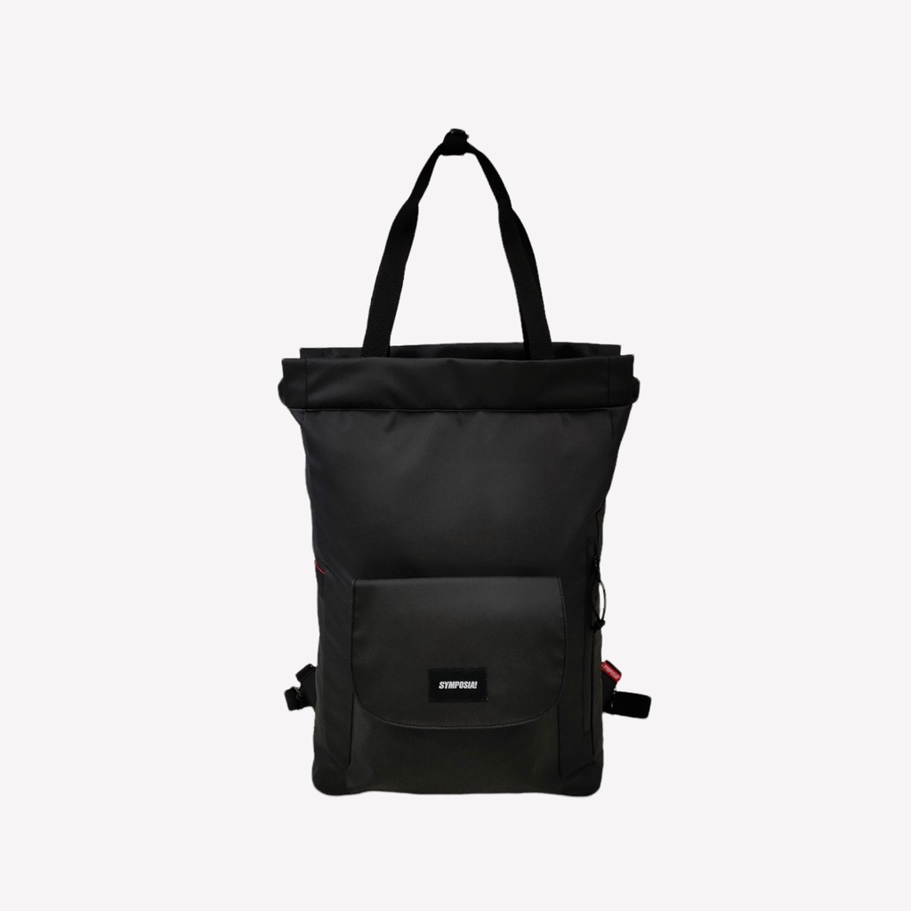 Waterproof Tote bag / Backpack - Cordura Bimo D1000 - Black - Symposia