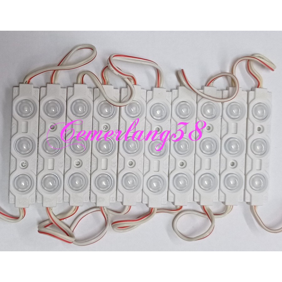 Lampu LED modul 3 Mata/Lampu LED module 3 mata /12V Merah